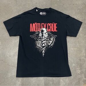 Y2K Style Global Motley Crew Heavy Metal T-Shirt Men’s Size Large Black Tee